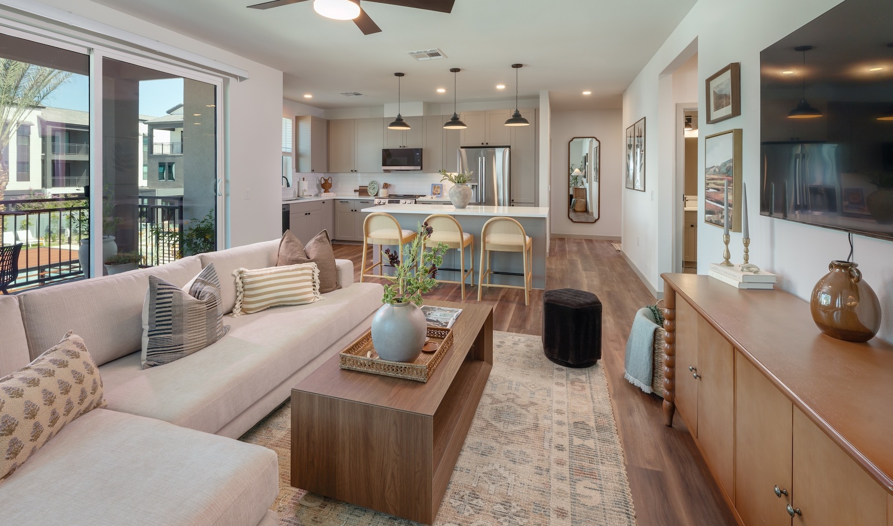 Living room in daylight