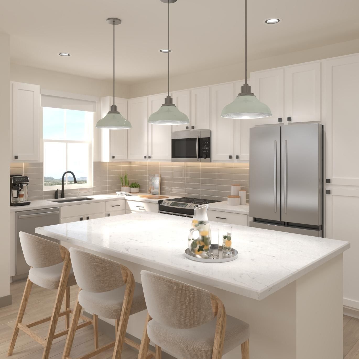 The essence of exceptional living a kitchen with a table and chairs
